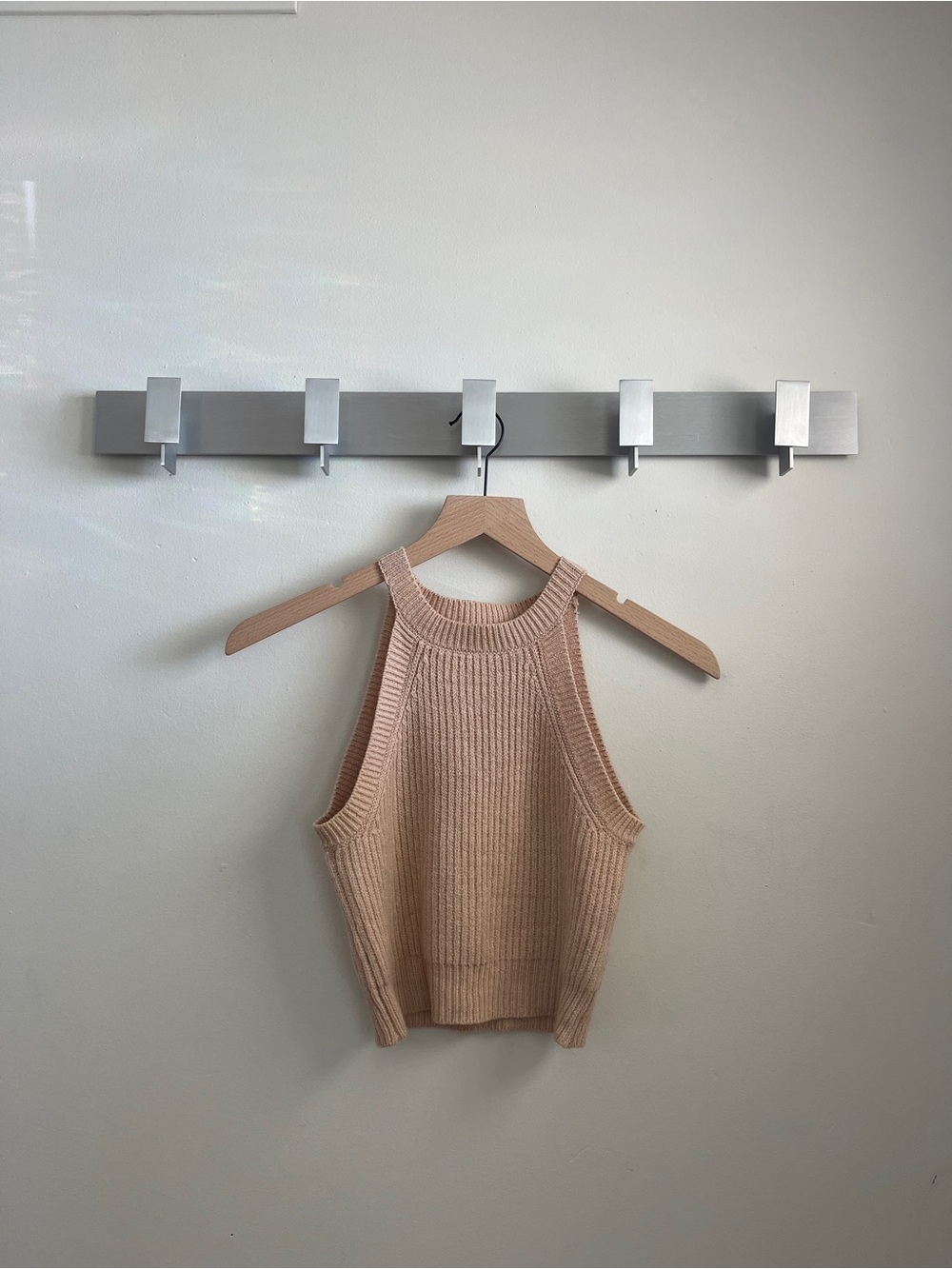 Halter Tank Sweater in Blush Pink